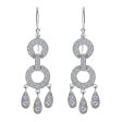 Sterling Silver And Cubic Zirconia Chandelier Drop Earrings Supply