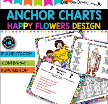 ANCHOR CHARTS I X, Roman Numerals, Continents, Punctuation | HAPPY FLOWERS Online Sale