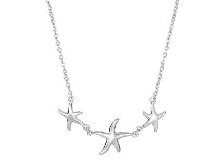 Sterling Silver Star Fish Pendant Womens Necklace, 18  Online Hot Sale