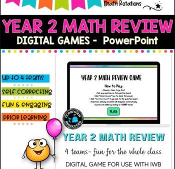 YEAR 2 MATH REVIEW l PowerPoint Game l IWB For Discount