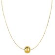 14k Yellow Gold Shiny 8mm Round Bead Charm Necklace, 18  Sale