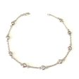 14K White Gold Heart Charms Chain Anklet, 10  Online Sale