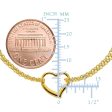 10K Yellow Gold Double Strand With Heart Anklet, 10  For Cheap