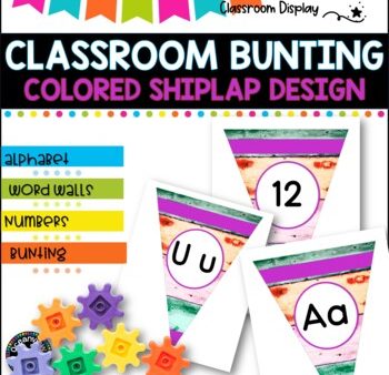 Alphabet and Number Bunting I DECOR PACK I COLORED SHIPLAP For Cheap