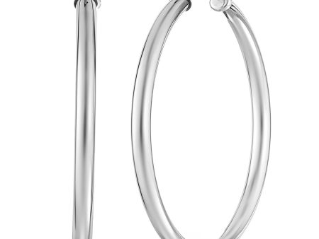 Sterling Silver Round Snuggable Huggie Hoop Earrings Online Hot Sale