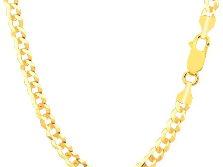 10k Yellow Gold Comfort Curb Chain Necklace, 4.7mm Sale