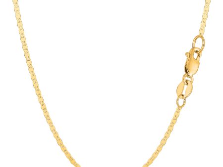 10k Yellow Gold Mariner Link Chain Necklace, 1.7mm Cheap