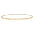 14K Real Yellow Gold Oval Link Chain with Hearts Anklet, 9-10 Inch Adjustable Length Fashion