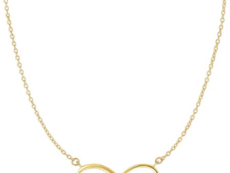 14k 2 Tone Gold Infinity Pendant With Script Mom Necklace, 18  Online now