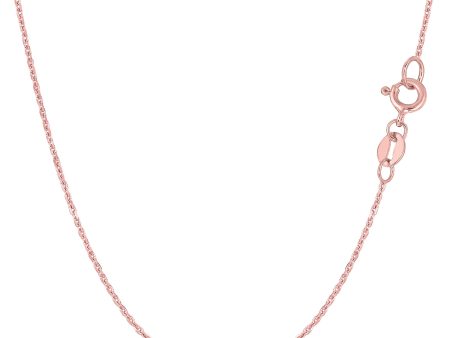 10k Rose Gold Cable Link Chain Necklace, 1mm, 18  Online Sale