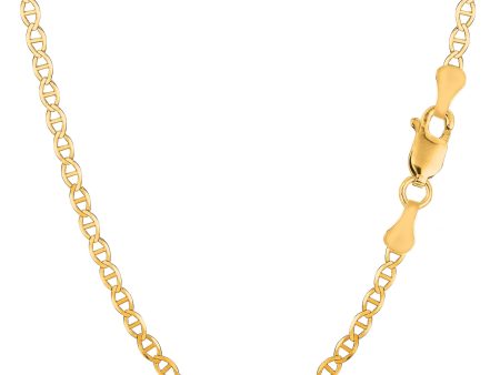 10k Yellow Gold Mariner Link Chain Necklace, 3.2mm For Cheap