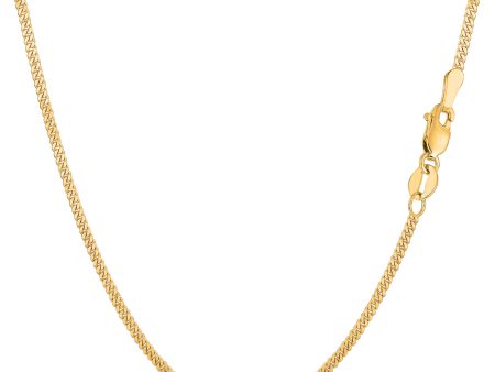 10k Yellow Gold Gourmette Chain Necklace, 1.5mm Supply