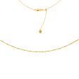 Saturn Chain Choker 14k Yellow Gold Necklace, 16  Adjustable Fashion