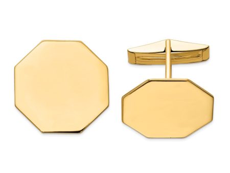 14k Real Gold Men s Octagonal Cuff Links Online Hot Sale