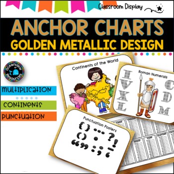 ANCHOR CHARTS I X, Roman Numerals, Continents, Punctuation | GOLD METAL DESIGN Supply