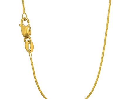 10k Yellow Gold Octagonal Snake Chain Necklace, 0.9mm, 20  Sale