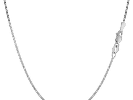 10k White Gold Gourmette Chain Necklace, 1.0mm Discount