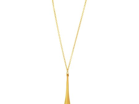 14k Yellow Gold Tear Drop Pendant Necklace, 18  Online Sale