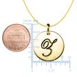 Z  14K Yellow Gold Script Engraved Initial Disk Pendant Online now