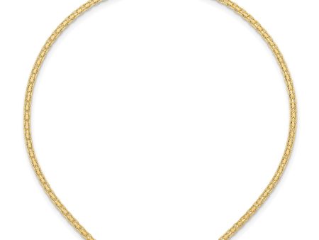 14k Real Yellow Gold High Polished Heart Charm Anklet, 10  on Sale