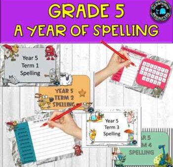 A YEAR OF SPELLING FOR GRADE 5 on Sale