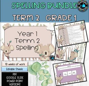 Year 1 Term 2 Spelling- Suitable for Distance Learning For Cheap