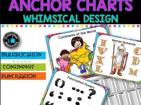 ANCHOR CHARTS I X, Roman Numerals, Continents, Punctuation | WHIMSICAL DESIGN Online Sale