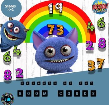 Friends of ten subtraction facts MONSTERS-BOOM CARDS For Cheap