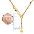 10k Yellow Gold Adjustable Sparkle Link Chain Necklace, 1.5mm, 22  Online Hot Sale