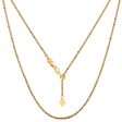 10k Yellow Gold Adjustable Sparkle Link Chain Necklace, 1.5mm, 22  Online Hot Sale