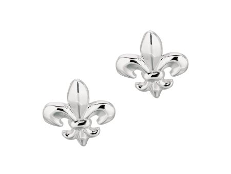 Sterling Silver Fleur De Lis Stud Earrings Online Hot Sale