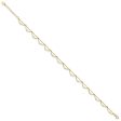 14k Real Yellow Gold High Polished and Diamond-cut Fancy Anklet, 10  Adjustable to 11.5  on Sale