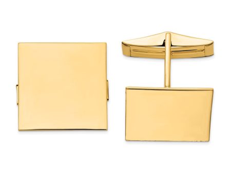 14k Real Gold Men s Square Cuff Links Cheap