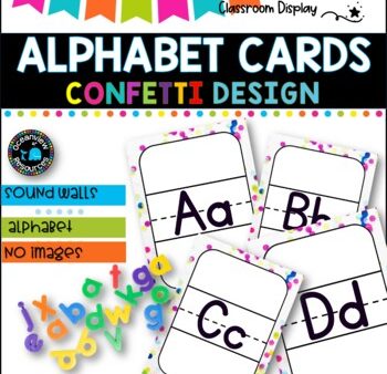 ALPHABET POSTERS without Pictures l DECOR l CONFETTI DESIGN Discount