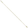 14k Real Yellow Gold High Polished Diamond-cut Beaded Charm 9 to 9.75 Inch Adjustable  Anklet Online now