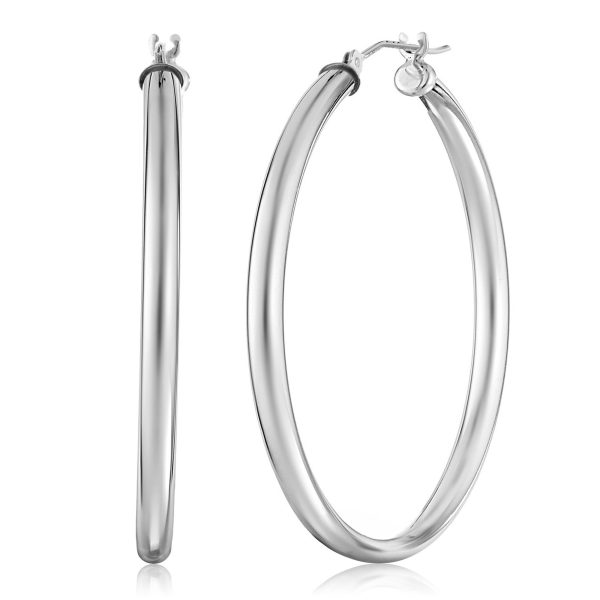 Sterling Silver Round Snuggable Huggie Hoop Earrings Online Hot Sale