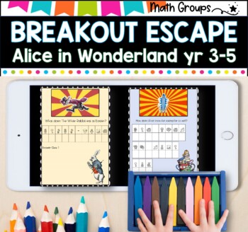 Breakout game I Escape from Wonderland Math Facts I grades 3-5 Sale