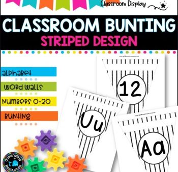 Alphabet and Number Bunting I Decor Pack I STRIPED I DECOR PACK Sale