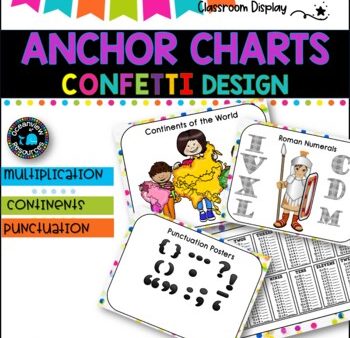 ANCHOR CHARTS I X, Roman Numerals, Continents, Punctuation | CONFETTI DESIGN Sale