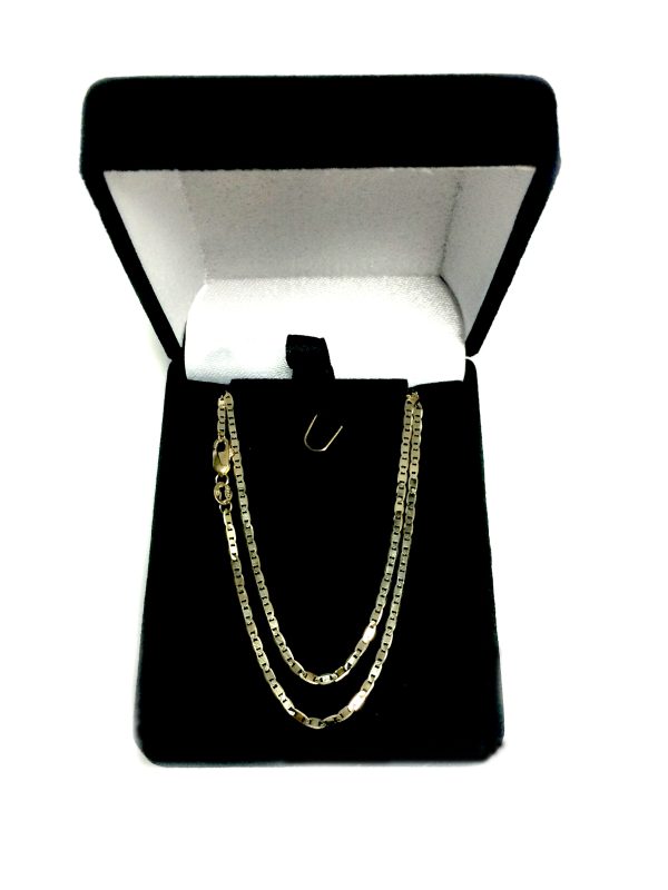 10k Yellow Gold Mariner Link Chain Necklace, 1.7mm Cheap