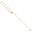 14k Yellow Gold Dolphin Charm 9 Inch to 10 Inch Summer Anklet For Cheap