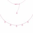 5 Dangle Mini Disc Choker 14k Gold Necklace, 16  Adjustable on Sale