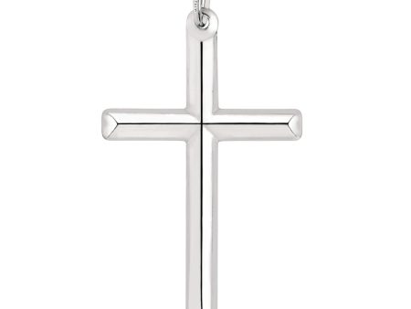 Sterling Silver Cross Pendant, 20 x 40 mm Online now