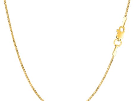 10k Yellow Gold Wheat Chain Necklace, 1.0mm Hot on Sale