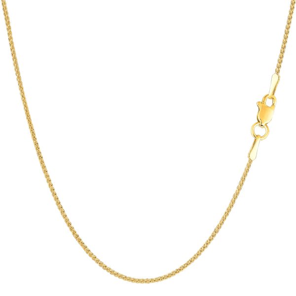 10k Yellow Gold Wheat Chain Necklace, 1.0mm Hot on Sale