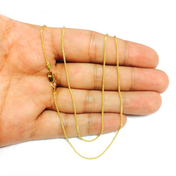 10k Yellow Gold Wheat Chain Necklace, 1.0mm Hot on Sale