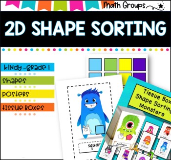 2D Shape Sort- Tissue box monsters Sale