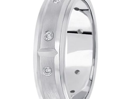 0.30ctw Diamond 14K Gold  Wedding Band (6mm) - (F - G Color, SI2 Clarity) For Sale