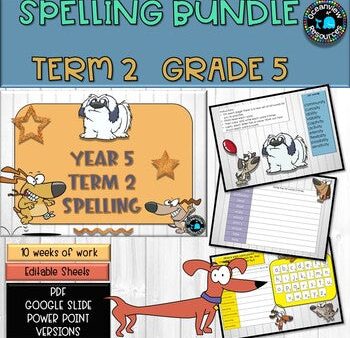 Year 5 Term 2 Spelling- Suitable for Distance Learning 4 Discount