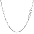 10k White Gold Round Rolo Link Chain Necklace, 1.9mm Online now